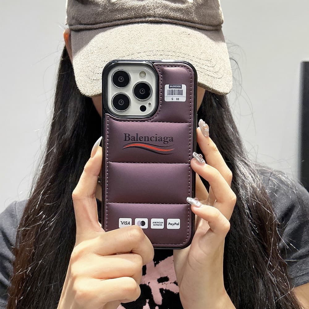 Balenciaga Deconstructed Design with Quilted Texture iPhone Case