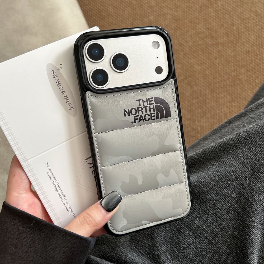 The North Face Camo & Quilted Design iPhone Case