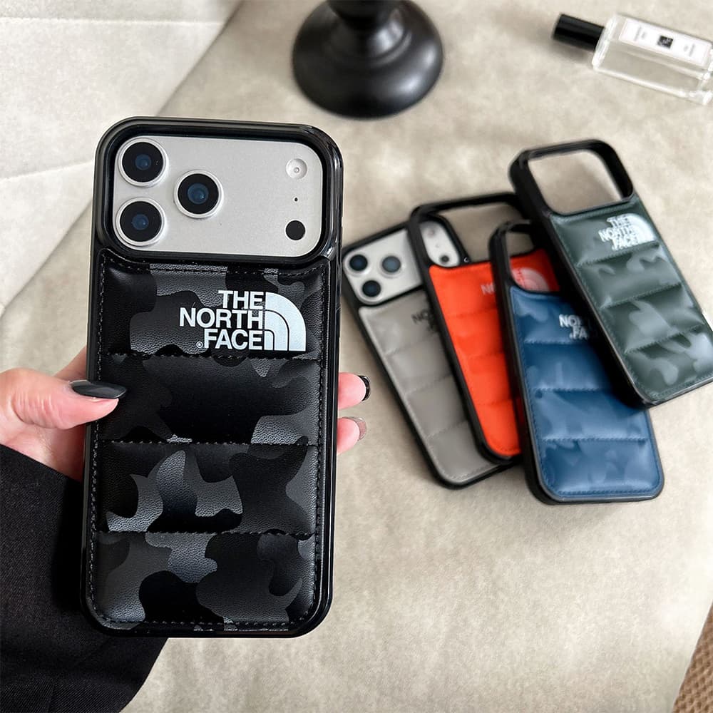 The North Face Camo & Quilted Design iPhone Case