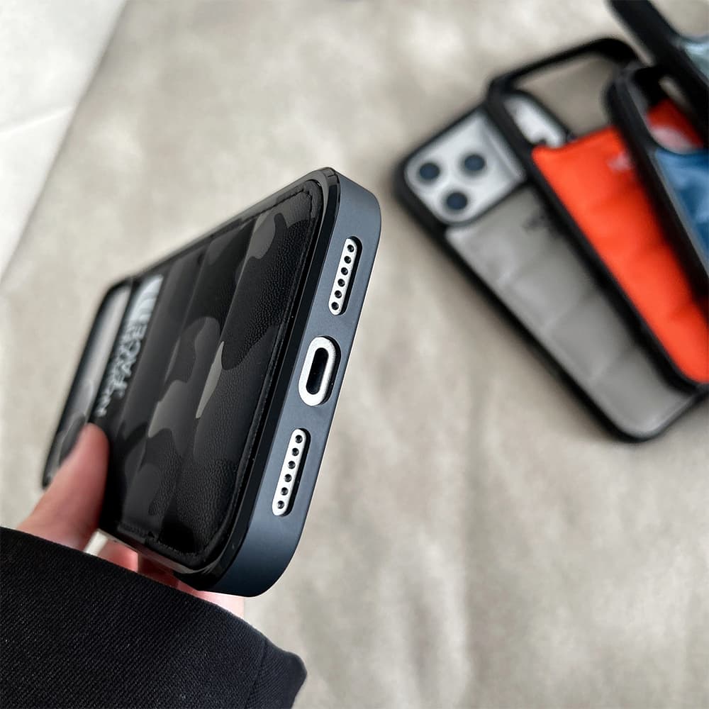 The North Face Camo & Quilted Design iPhone Case