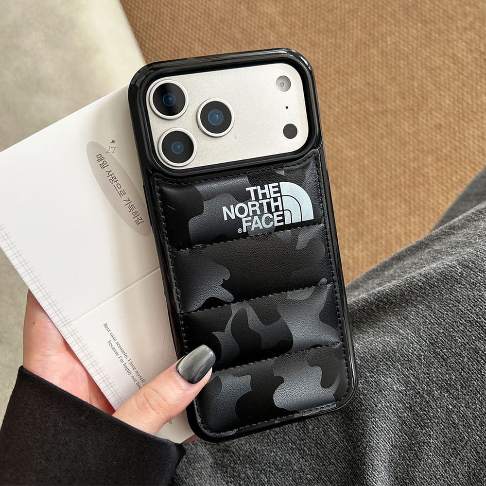 The North Face Camo & Quilted Design iPhone Case