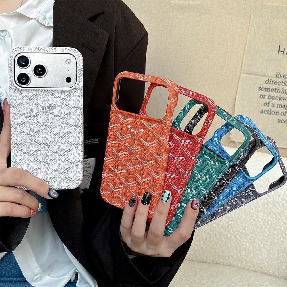 Goyard Y-Monogram Pattern & GOYARD Branding iPhone Case