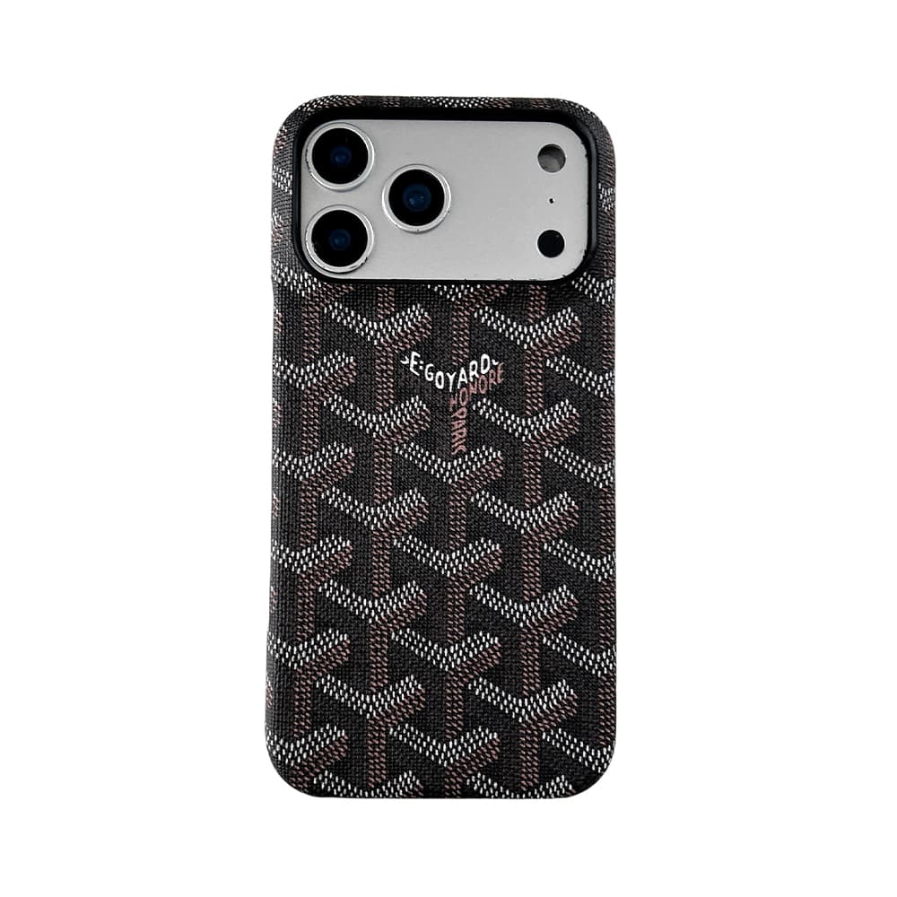 Goyard Y-Monogram Pattern & GOYARD Branding iPhone Case