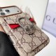 Gucci GG Monogram with Dionysus Tiger Head Buckle & Card Slot iPhone Case