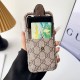 Gucci GG Monogram with Dionysus Tiger Head Buckle & Card Slot iPhone Case