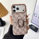 Gucci GG Monogram with Dionysus Tiger Head Buckle & Card Slot iPhone Case