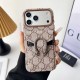 Gucci GG Monogram with Dionysus Tiger Head Buckle & Card Slot iPhone Case