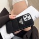 PRADA Triangle Logo with Faux Pony Hair iPhone Case