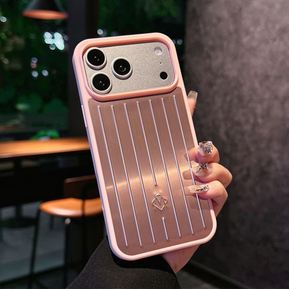 Rimowa Grooved Aluminum-Magnesium Alloy iPhone Case - Pink