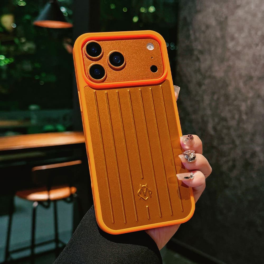Rimowa Grooved Aluminum-Magnesium Alloy iPhone Case - Orange