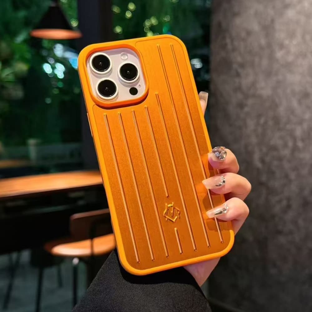 Rimowa Grooved Aluminum-Magnesium Alloy iPhone Case - Orange