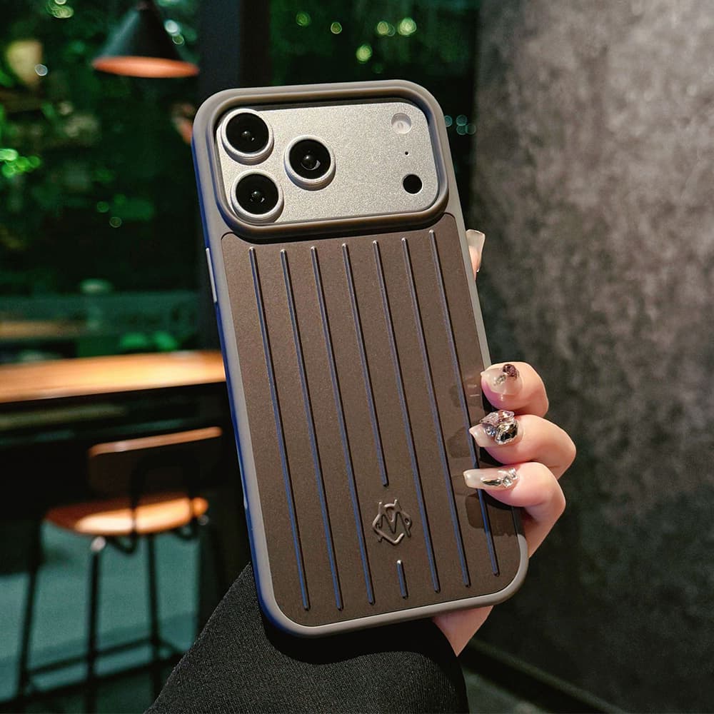 Rimowa Grooved Aluminum-Magnesium Alloy iPhone Case - Rock Grey