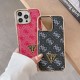 GUESS G-Monogram Pattern with Gold TPU Frame & Metal Logo iPhone Case