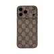 LV & Gucci Soft-Touch TPU Edges iPhone Case with Monogram Pattern