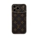 LV & Gucci Soft-Touch TPU Edges iPhone Case with Monogram Pattern