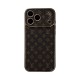 LV & Gucci Soft-Touch TPU Edges iPhone Case with Monogram Pattern