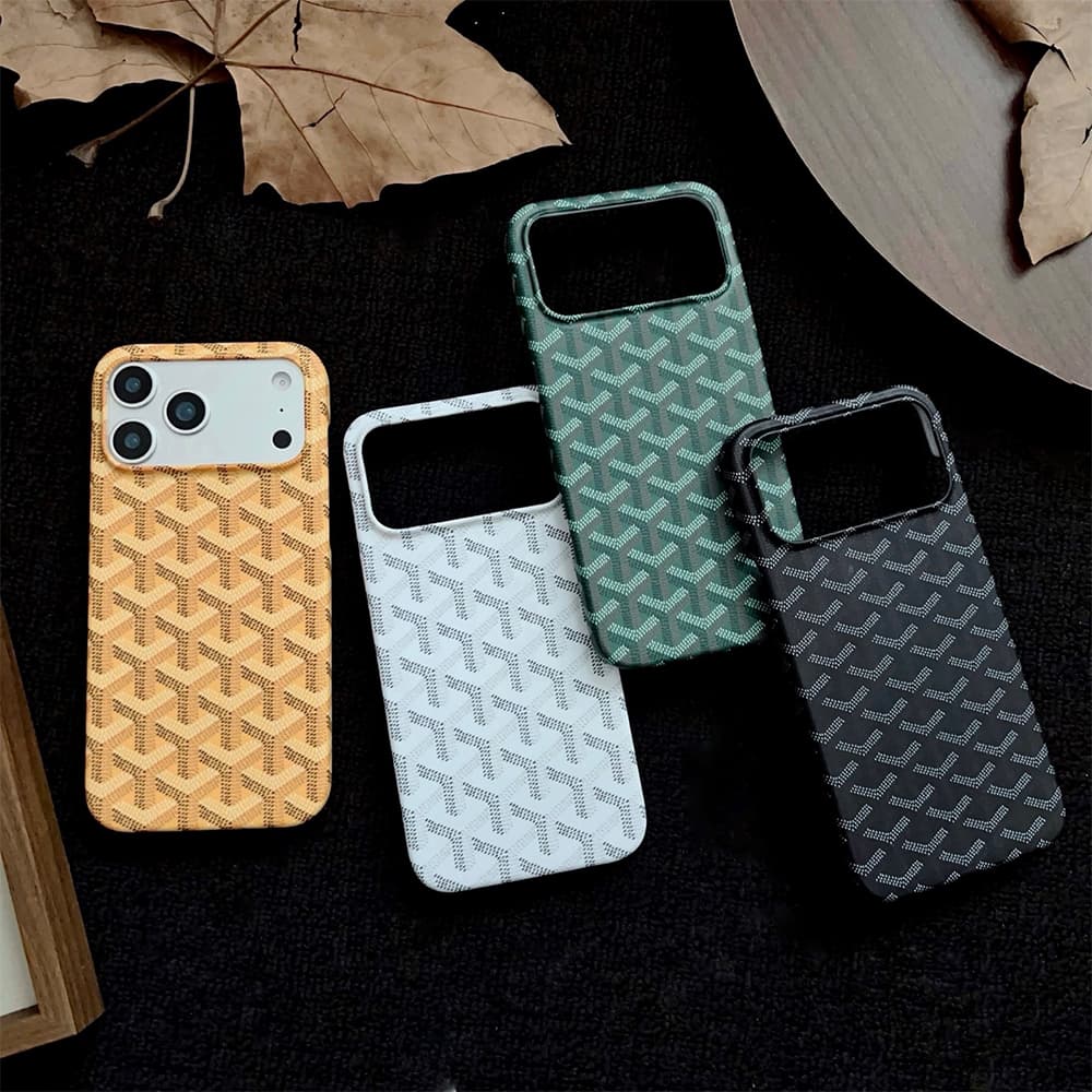 Goyard Y-Monogram Pattern with Matte PC Hard Shell iPhone Case