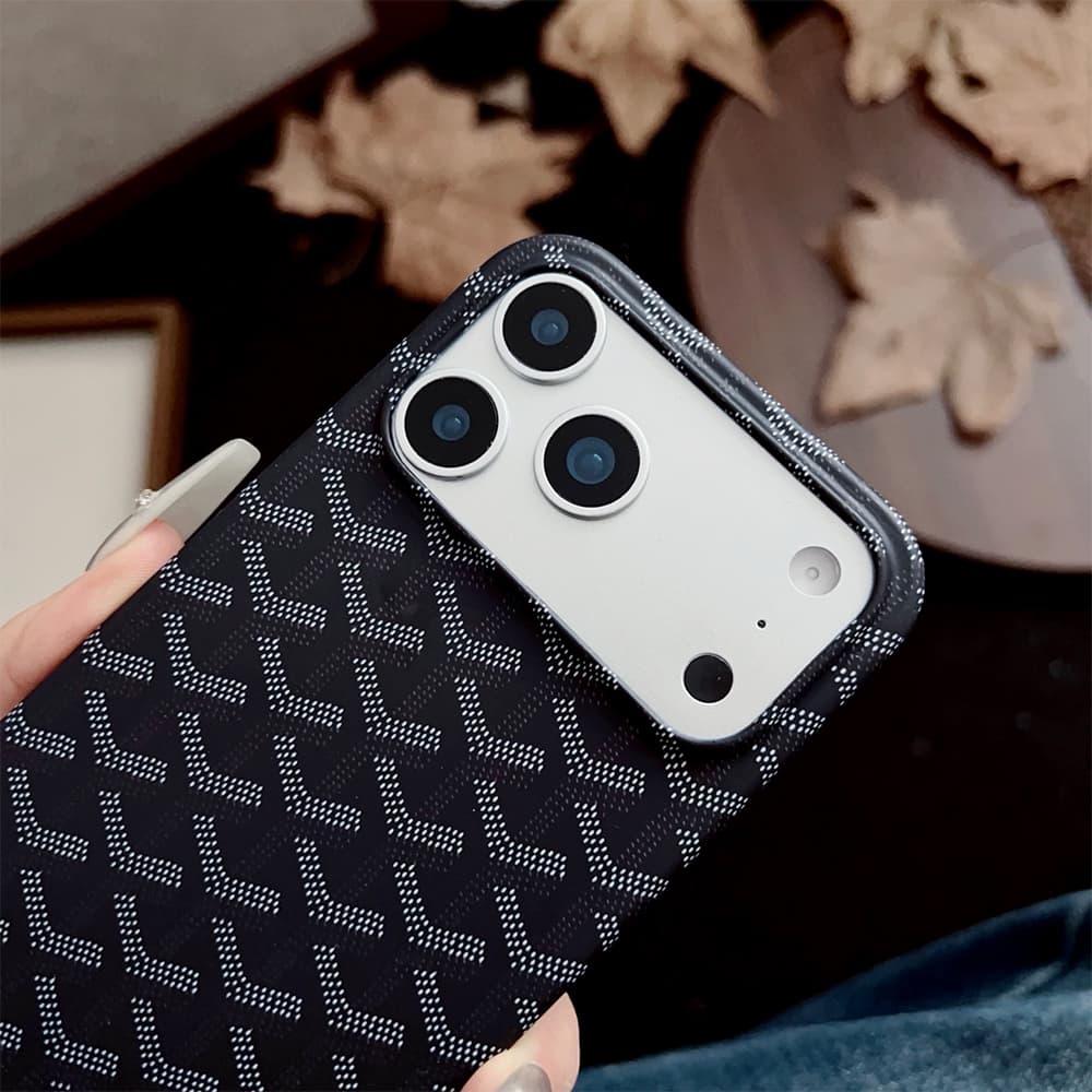 Goyard Y-Monogram Pattern with Matte PC Hard Shell iPhone Case