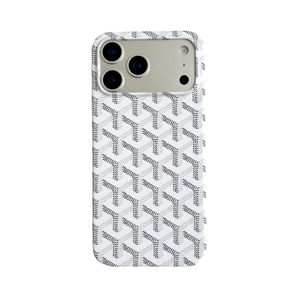 Goyard Y-Monogram Pattern with Matte PC Hard Shell iPhone Case
