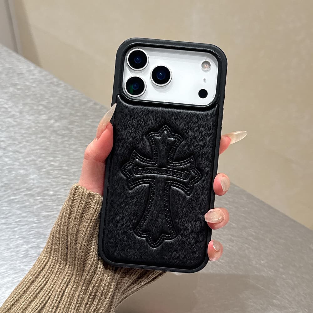 Chrome Hearts Gothic Cross & Fleur-de-Lis iPhone Case