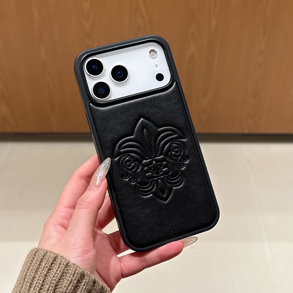 Chrome Hearts Gothic Cross & Fleur-de-Lis iPhone Case