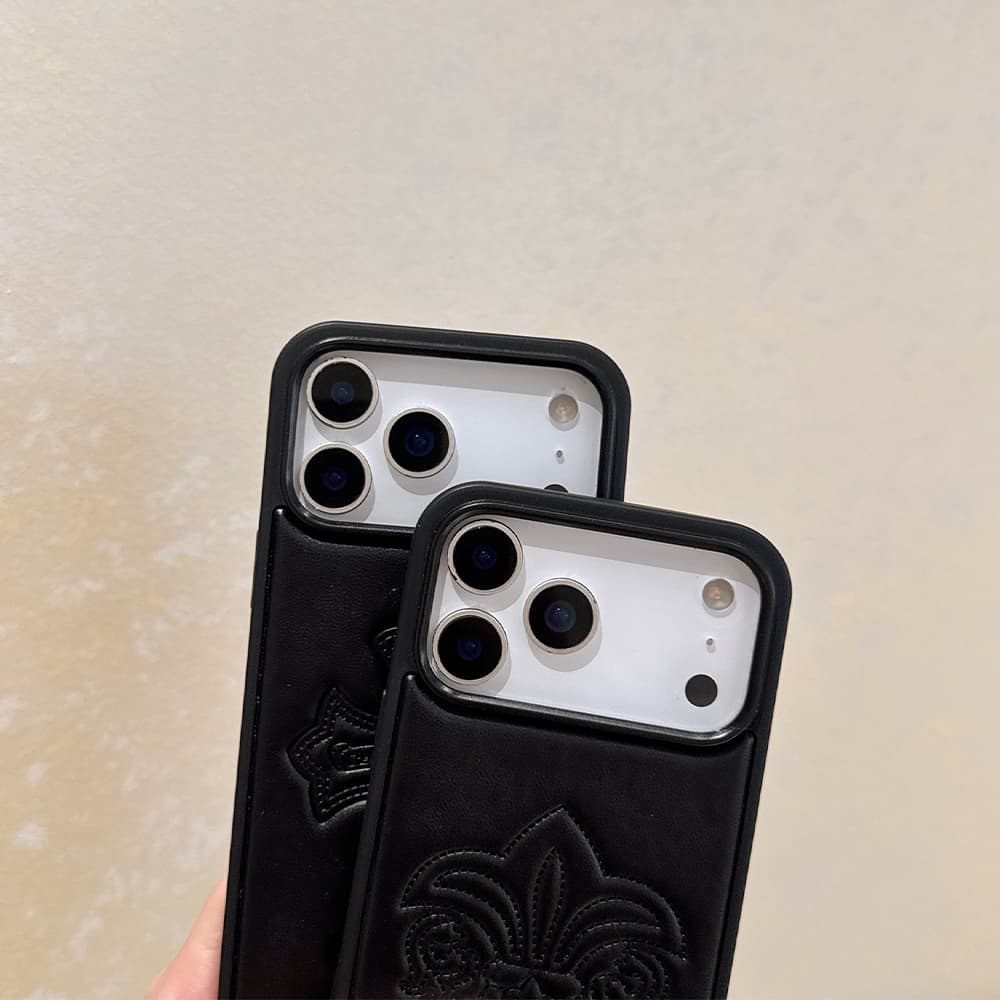 Chrome Hearts Gothic Cross & Fleur-de-Lis iPhone Case