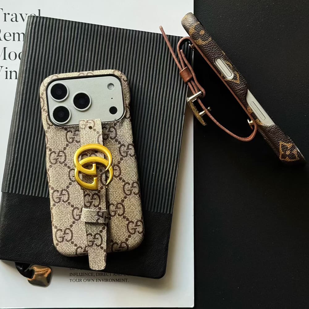 LV & Gucci Wristlet iPhone Case - Monogram Canvas