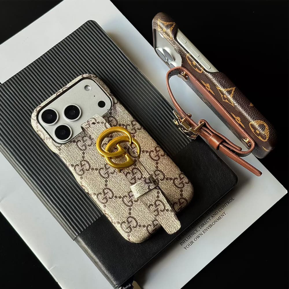 LV & Gucci Wristlet iPhone Case - Monogram Canvas