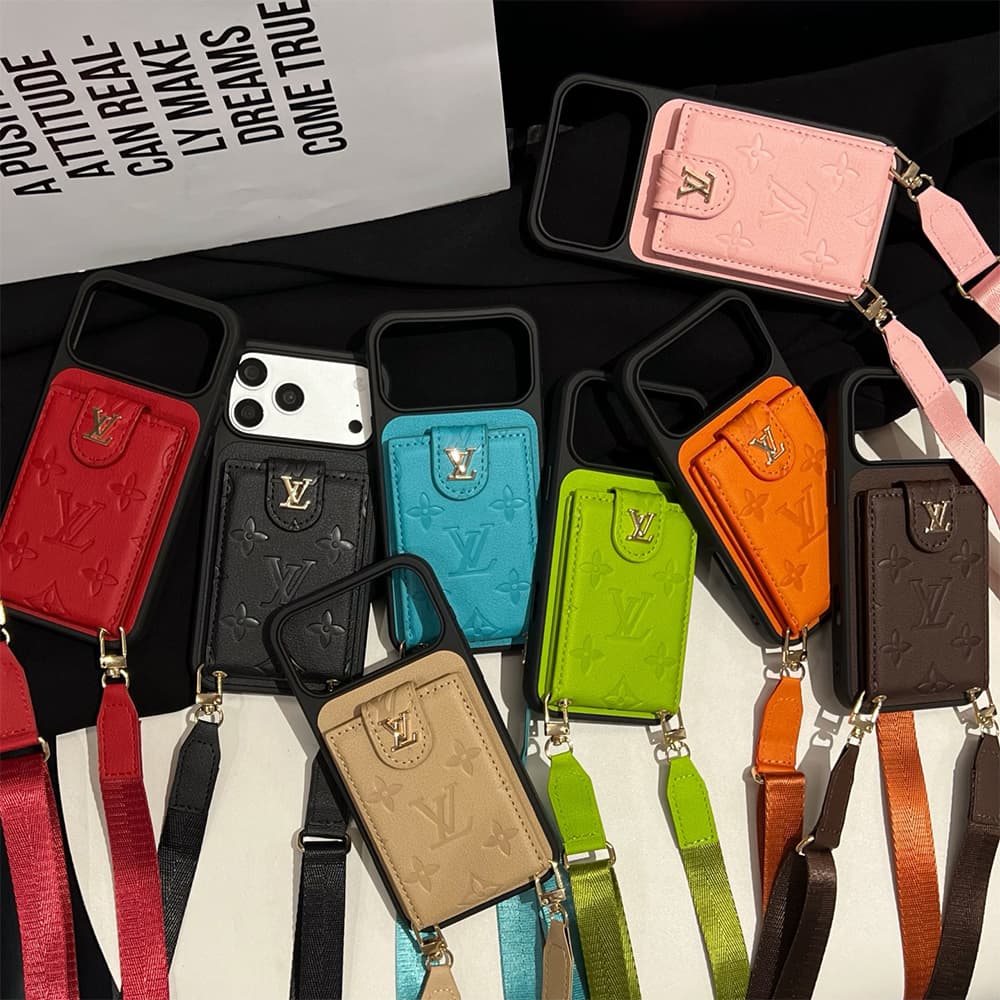 Louis Vuitton 8-Color Monogram Cardholder Crossbody iPhone Case