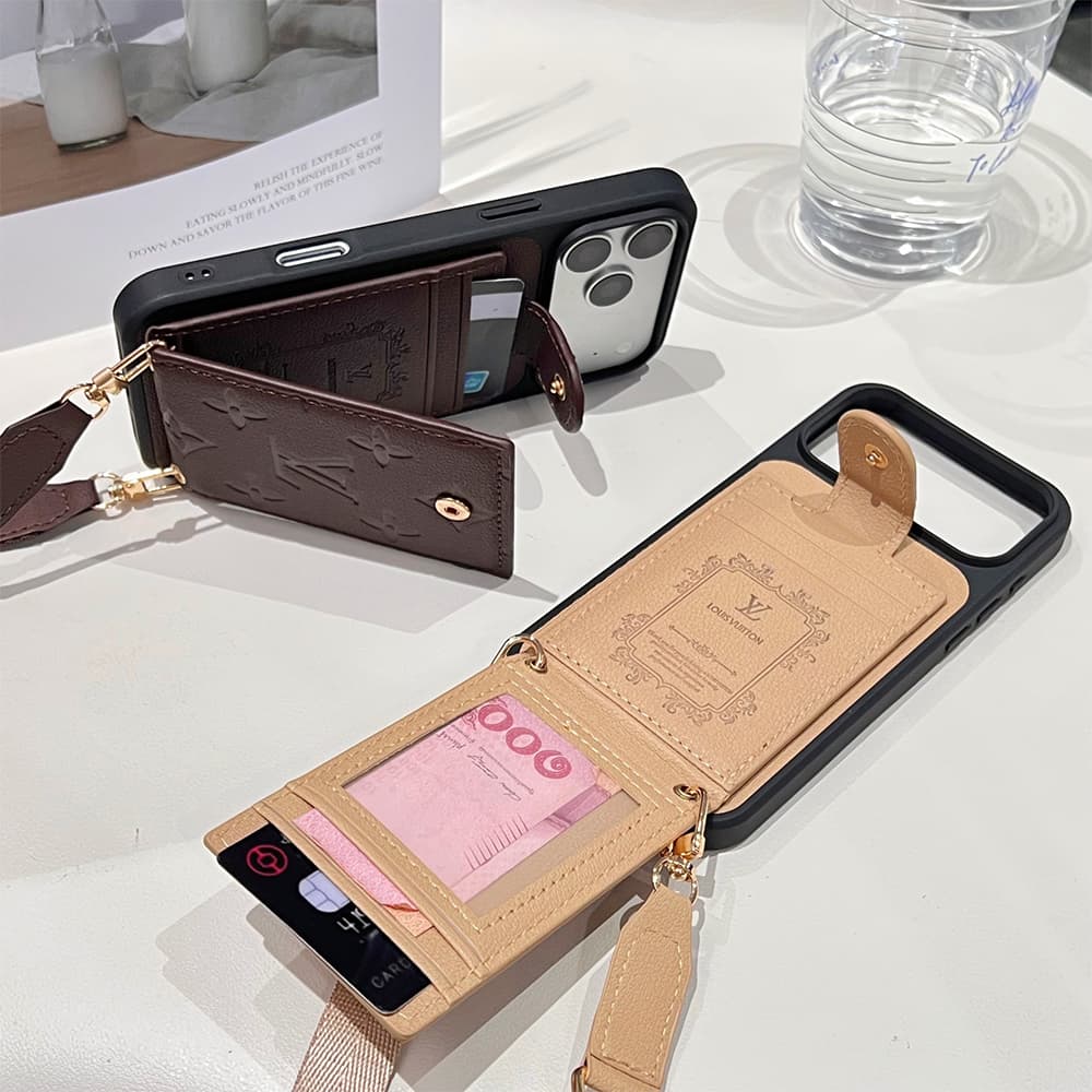 Louis Vuitton 8-Color Monogram Cardholder Crossbody iPhone Case