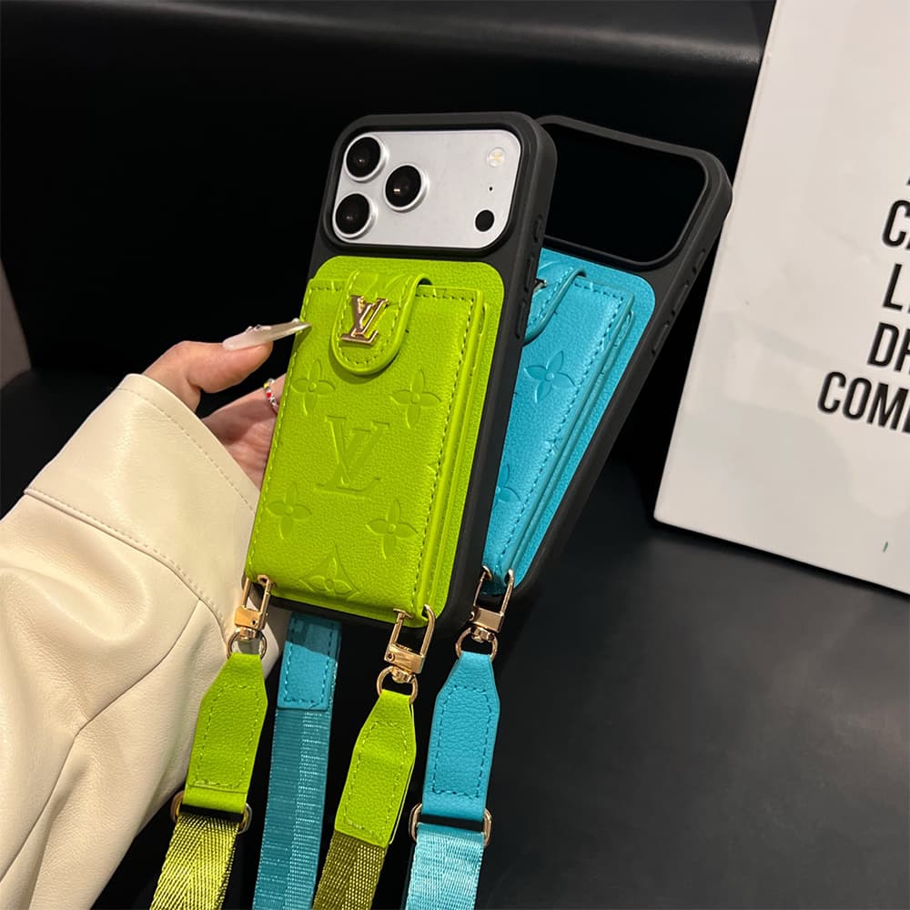 Louis Vuitton 8-Color Monogram Cardholder Crossbody iPhone Case