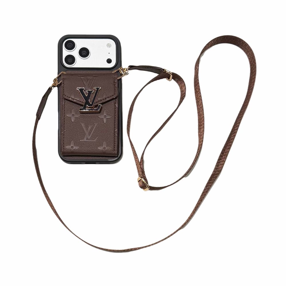 Louis Vuitton Large Logo Accordion Cardholder Crossbody iPhone Case