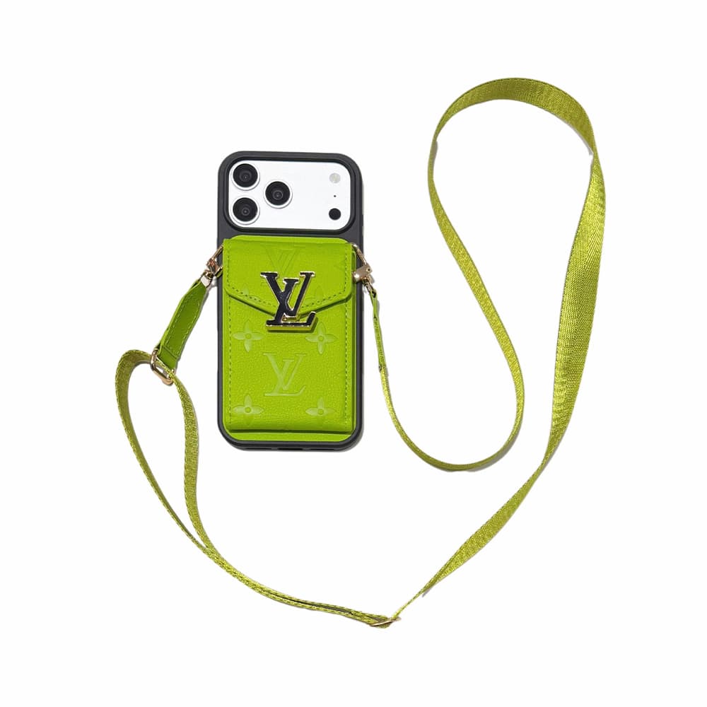 Louis Vuitton Large Logo Accordion Cardholder Crossbody iPhone Case