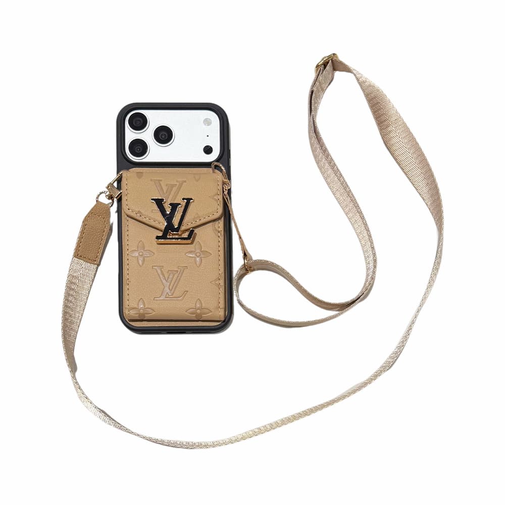 Louis Vuitton Large Logo Accordion Cardholder Crossbody iPhone Case