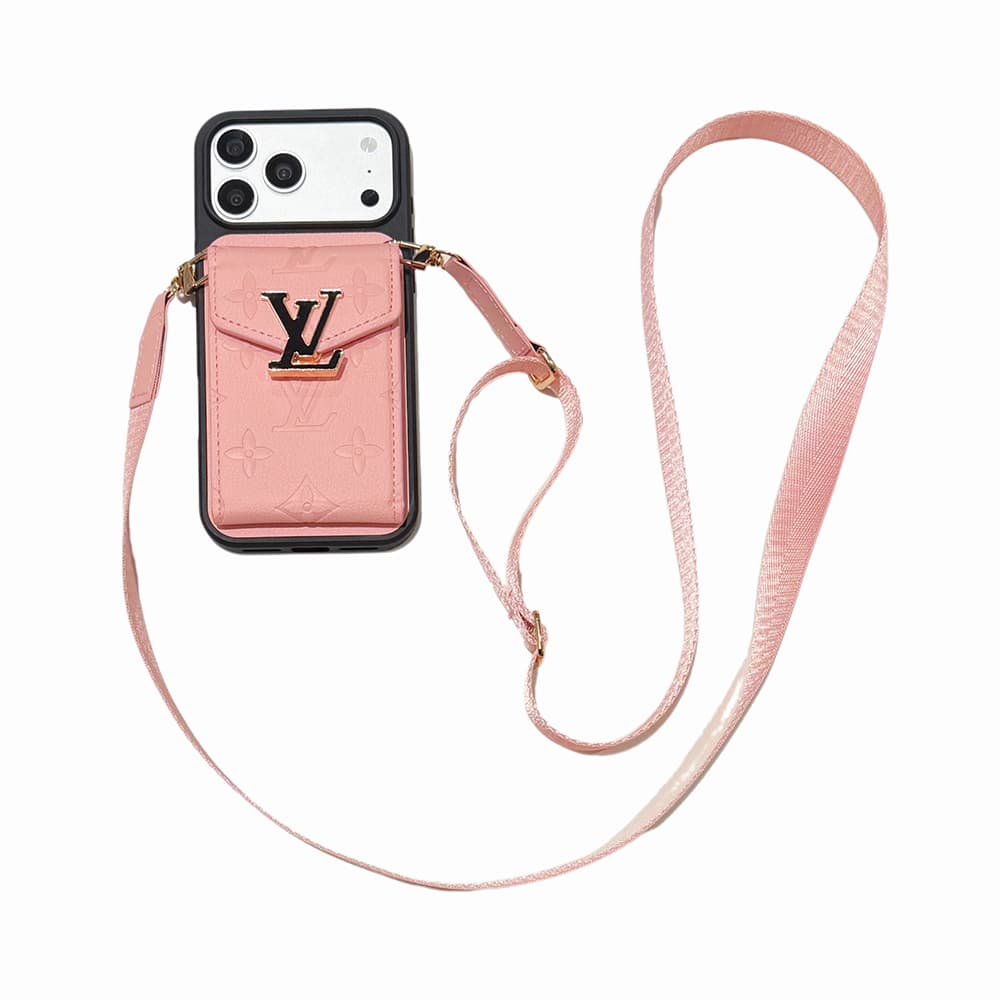 Louis Vuitton Large Logo Accordion Cardholder Crossbody iPhone Case