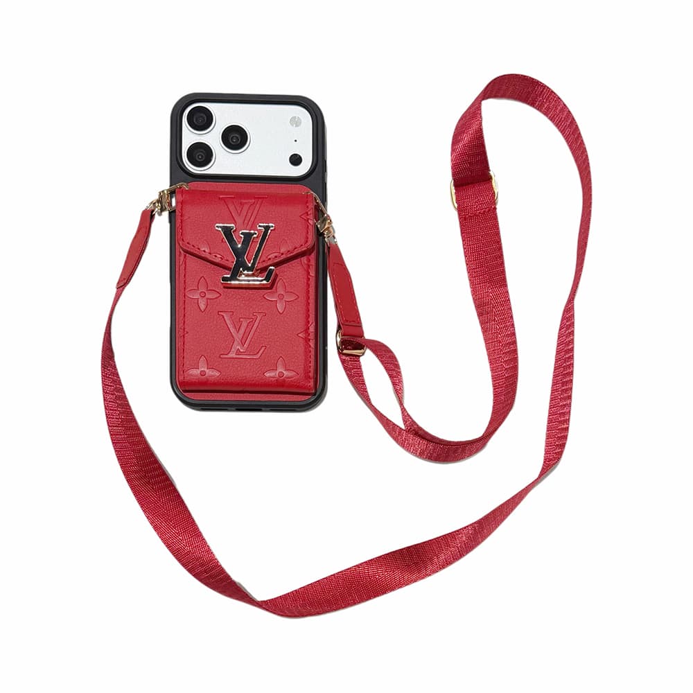 Louis Vuitton Large Logo Accordion Cardholder Crossbody iPhone Case