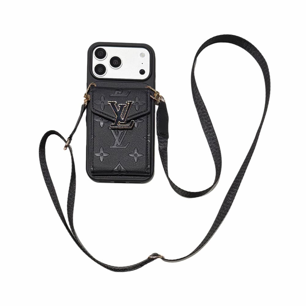 Louis Vuitton Large Logo Accordion Cardholder Crossbody iPhone Case