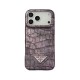Prada Croc-Embossed Triangle Logo iPhone Case