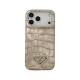 Prada Croc-Embossed Triangle Logo iPhone Case