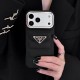 Prada Quilted Leather Triangle Logo iPhone Case
