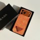 Prada Crystal-Embellished Canvas 4-Sided Cutout iPhone Case