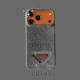 Prada Crystal-Embellished Canvas 4-Sided Cutout iPhone Case