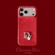 Dior Crystal Embellished Canvas 4-Sided Cutout iPhone Case