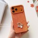Dior Crystal Embellished Canvas 4-Sided Cutout iPhone Case