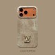 Louis Vuitton Crystal LV Logo Canvas 4-Sided Cutout iPhone Case