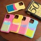 Macaron Colorblock & Wavy Edge Card Holder iPhone Case