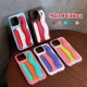 Retro Colorblock Design Wavy Wrist Strap & Card Holder iPhone Case