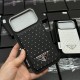 Prada Crystal-Embellished Leather Triangle Logo iPhone Case