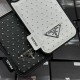 Prada Crystal-Embellished Leather Triangle Logo iPhone Case