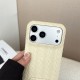 Prada Embossed Woven Triangle Logo 4-Sided Cutout iPhone Case